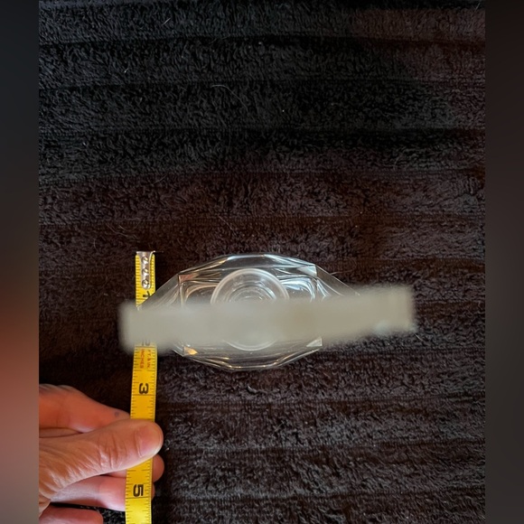 Vintage Czech Glass Perfume Bottle with Engraved Floral Design - Picture 12 of 14